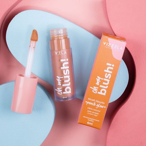 Oh my blush líquido - Vizzela Cor 02 – peach glow