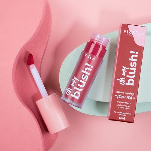 Oh my blush líquido - Vizzela Cor 04 – plum red